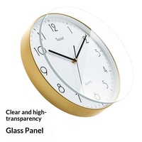 Reloj de Pared Transfronterizo Creativo y Moderno, Reloj de Cuarzo de Vidrio sin Perforaciones, Diseño Minimalista para Sala de Estar, Dormitorio, Estudio
