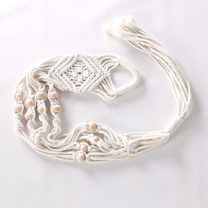 Dropshiping <b>Wall</b> Plant Hangers Handmade White Cotton Rope Minimalist Garden Home <b>Decor</b> <b>Flower</b> Pot Holder - Product Image 2