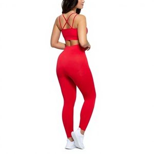 Women Premium Seamless Gym Yoga Set Sports Bra High Waist <b>Leggings</b> Fitness Workout Running Exercise Breathable Activewear - Product Image 2