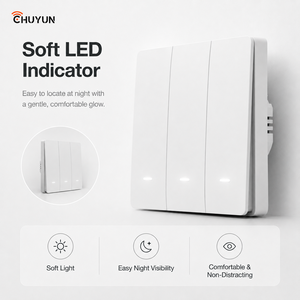 מתג קיר חכם <span class=keywords><strong>Smart</strong></span> Life/Tuya 2/<span class=keywords><strong>3</strong></span> דרך ZigBee או Wifi עם חוט אפס או ללא חוט אפס, ללא צורך בקבל - Product Image 1