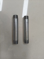 Raccord de tuyauterie en acier au carbone galvanisé fileté, à deux côtés filetés, longueur 11,5 cm, raccord de tuyauterie à embout cylindrique de 1/2 pouce