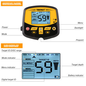 גלאי מתכות TX-950 ישירות מהמפעל עם סליל גדול 15 אינץ', גלאי זהב מקצועי לחיפוש תת קרקעי למרחקים ארוכים - Product Image 2