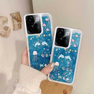 เคส TPU นิ่มแบบน้ำไหล Quicksand สำหรับ Vivo S50 S30 Pro Mini X90 X80 X70 Pro Y19 5G 2025 V50 ลายทะเลวิบวับแบบไดนามิก - Product Image 4