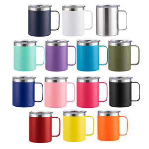 OEM/ODM Custom Logo 12oz Double Wall Vacuum Insulated Stainless Steel Powder Coated Travel Coffee <b>Mug</b> Leak-Proof Spill-Proof Lid - Product Image 4