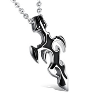 Collier tendance pour homme, épée en métal noir, style Kung Fu, vente flash