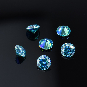 Vente en gros de pierres précieuses en vrac VVS, Moissanite bleue océan, diamant de 5 Carat, anneau de Moissanites - Product Image 2