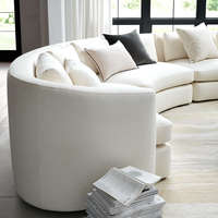 Modernes Minimalistisches Smart-Stoff Halbmond-Sofa-Set Runde Lounge-Couch für Zuhause mit Kreisförmigem Lobby-Design