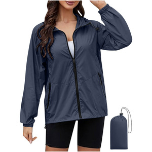Fabricant prix d'usine personnalisé femmes imperméable léger réutilisable mode veste <span class=keywords><strong>de</strong></span> <span class=keywords><strong>pluie</strong></span> coupe-vent extérieur randonnée manteau <span class=keywords><strong>de</strong></span> <span class=keywords><strong>pluie</strong></span> - Product Image 5