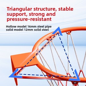 Panier de <span class=keywords><strong>basket</strong></span> mural portable d'extérieur pour la maison, sans perçage, pour adultes et enfants, avec filet standard et utilisation sur tronc d'arbre - Product Image 4