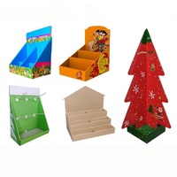 Boîte de présentation de comptoir en carton ondulé recyclé personnalisé en pâte recyclée, recyclable, pour la promotion des produits d'épicerie, impression quadricolore