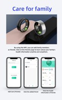 Nuevo Anillo Inteligente de Acero Inoxidable Resistente al Agua 5 ATM con Carga Inalámbrica y Análisis de Salud con IA para Android e iOS para Hombre