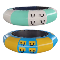 Trampoline aquatique gonflable personnalisé pas cher pour lacs, jeux aquatiques gonflables ronds pour l'eau
