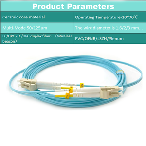 <span class=keywords><strong>Cable</strong></span> de conexión de fibra <span class=keywords><strong>LC</strong></span> a <span class=keywords><strong>LC</strong></span> personalizado OM3/OM4 Opciones de longitud: 0,2 m-100m, dúplex multimodo de 10GB para centros de datos - Product Image 2