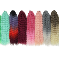 Extensions de cheveux synthétiques Ariel Body Wave Deep Wave Water Wave Twist en fibre haute température pour tresses Goddess blondes