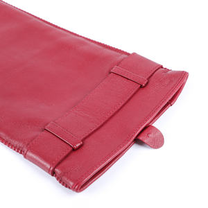 Hot Sale Echte Schafs haut riemen Manschette Leder handschuhe für Frauen Red Party Fashion Kleid Long Elbow für Casual Wintersport - Product Image 4