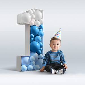 Mosaic Numbers for <strong>Balloons</strong> 73cm Pre-Cut Number <strong>2</strong> <strong>Balloon</strong> Frame Large Cardboard Marquee Numbers for 2nd Birthday Party Decor - Product Image 5