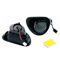 2Pcs pour Citroen C1 2005-2013 pour Peugeot 107 MK1 2005-2014 Feu d'immatriculation arrière 18SMD LED pour plaque d'immatriculation de voiture OEM #6340E2