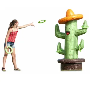 Aufblasbarer Kaktus ring werfen Minute, um Spiel aus PVC zu gewinnen