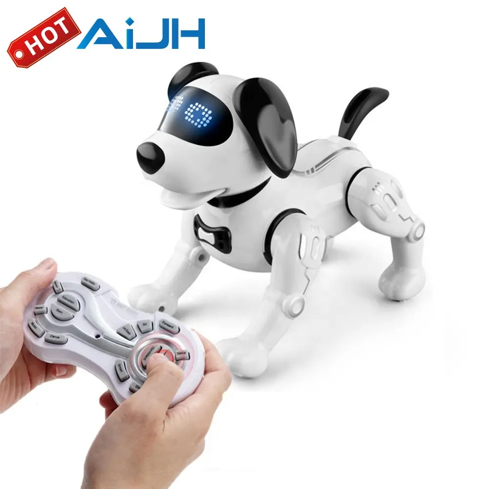 AiJH Kinderspielzeug für das Lernen intelligenter Hund Roboter-Technologie KI-Steuerung Fernsteuerung Stunt Roboter Hund