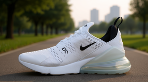 <span class=keywords><strong>Nike</strong></span> Air Max 270 Zapatillas para correr unisex blancas con parte superior de malla y suela de goma, ropa deportiva de verano - Product Image 2