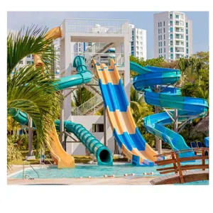 Parque aquático slides parque de diversões toboágua com piscina para adulto fibra de vidro toboágua tubos para venda