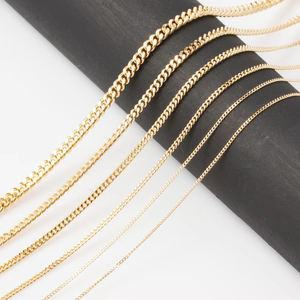 OEM Pure Solid Gold Curb Chains 2025 Joyería de moda 18K 14K 10K Collares - Product Image 4