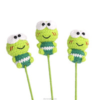 Bunga Rajut Buatan Tangan Grosir, Bunga Crochet Buatan Tangan, Katak Rajut Crochet Tunggal, Bunga Hias