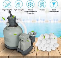 Fibres de polyester PET vierges en billes, média filtrant adsorbant pour la purification de l'eau des piscines et de l'eau de circulation industrielle