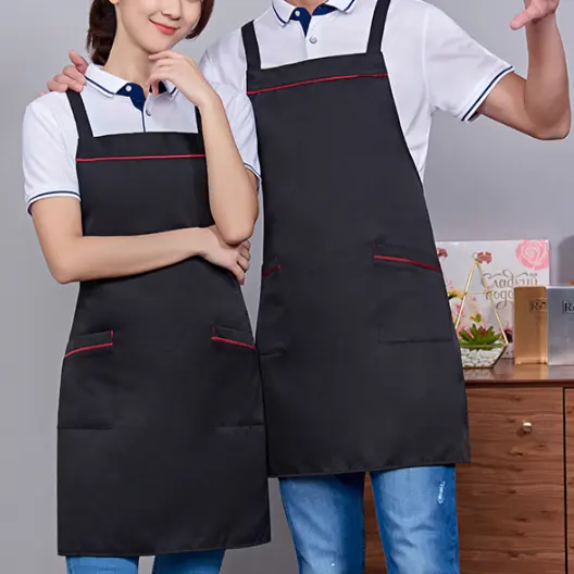 Grembiuli unisex personalizzati per baristi grembiule professionale in tela con cinturini in pelle grembiule da barista da cuoco