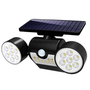 Sensor de movimiento de seguridad <span class=keywords><strong>para</strong></span> exteriores, luz Led de pared de <span class=keywords><strong>Triple</strong></span> cabeza, ángulo ajustable, 30Led, profesional, energía Solar, novedad de 2022 - Product Image 1