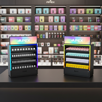 Présentoir à cigarettes personnalisé APEX, présentoir à cigarettes de comptoir avec boîte à lumière LED, présentoir à tabac de comptoir