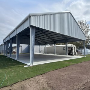 Phong Cách Hiện Đại Pre-Chế Tạo Kết Cấu Thép Nhà Để Xe Kim Loại Xây Dựng Cho Bãi Đậu Xe Ô Tô Làm Bánh Sandwich Bảng Điều Khiển - Product Image 4