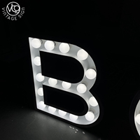 Lettres lumineuses vintage personnalisées en métal 3D autoportantes pour la décoration murale des magasins, bars et salles de bowling