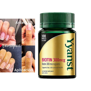Tabletas de biotina y proteína de marca privada de alta calidad. Apoya la salud de la piel y el cabello, y ayuda al metabolismo de aminoácidos y ácidos grasos. - Product Image 1