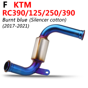 Pour KTM DUKE 390 125 200 250 RC390 17-21 Ans Moto D'échappement Escape Modifié Mi Tuyau de Liaison Avec Catalytique - Product Image 2