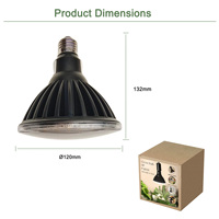 Ampoule LED PAR38 pour culture de plantes, 22W, 3 spectres, avec minuterie E26/E27, haute performance PPF 28,5μmol/s, lumière d'appoint pour plantes d'intérieur