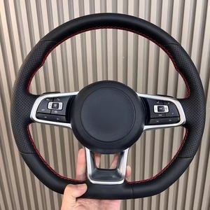 Volante de cuero LED para Volkswagen VW Golf 7,5 GTI MK7 Polo GTS GTD GTE Scirocco <span class=keywords><strong>R</strong></span> Passat CC <span class=keywords><strong>r</strong></span>-<span class=keywords><strong>line</strong></span> Jetta - Product Image 6