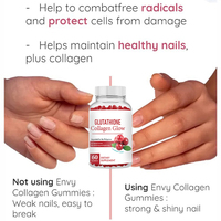WELLBODY Gommes au collagène et glutathion pour blanchir la peau Original à la canneberge Complément tonique antioxydant pour une peau éclatante