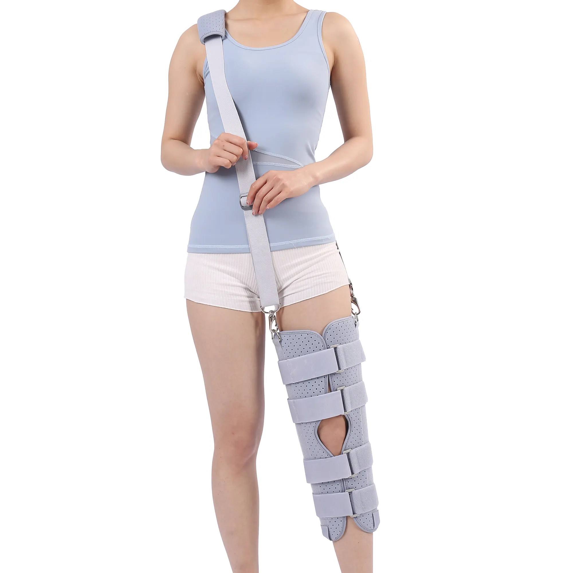 術後膝ブレース用の調整可能な装具ROMヒンジ付き膝サポート機能的膝サポート3mslisesスプリントCEISO13485