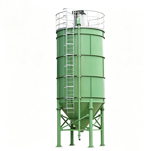 Silo de ceniza volante para cemento 50T 100T 200T, tanque de almacenamiento vertical de acero atornillado para polvo con colector de polvo, para planta de hormigón OEM - Product Image 1