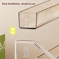 Stands display handphone akrilik multi-layer transparan, organizer pelindung handphone untuk konter toko handphone