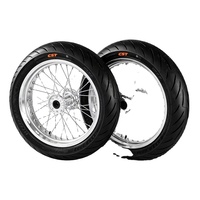 Kit de roues Supermoto de 17 pouces, jantes chromées argentées, pneus pour Sur-Ron Light Bee X, vélo électrique, ensemble haute performance