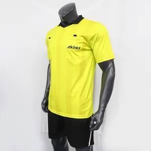 Camisa de árbitro de futebol, personalizada, alta qualidade