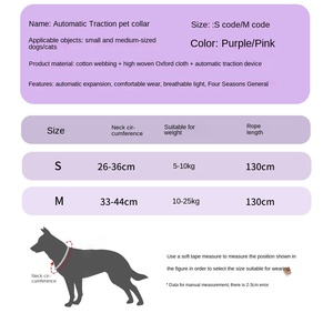 <span class=keywords><strong>2026</strong></span> NEU Nylon Integriertes Automatisches Zughemmendes Halsband für Hunde Einfarbiges Hundeleinen-Gehseil - Product Image 3