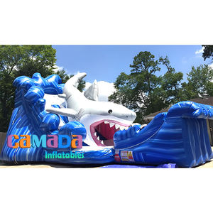 Glissière d'eau gonflable commerciale <span class=keywords><strong>de</strong></span> requin pour l'enfant grand cavalier <span class=keywords><strong>de</strong></span> maison <span class=keywords><strong>de</strong></span> rebond bon marché - Product Image 1