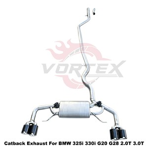 Vortex Performance 304 Stainless Steel <b>Exhaust</b> System Mirror Polished Fits 325i 330i G20 G28 2.0T 3.0T Electronic Valve Tuning - Product Image 1