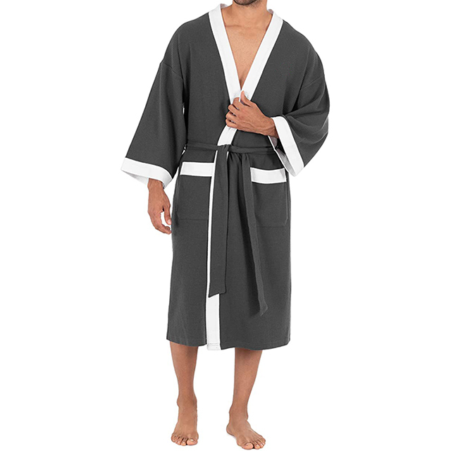Herren Bademäntel Jockey Herren Waffle-Weave Kimono Robe Bademantel ...