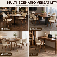 Fauteuil de salle à manger moderne ZZL avec cadre en bois, dossier incurvé et assise rembourrée pour la maison, le restaurant et l'hôtel