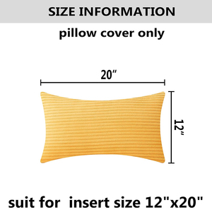 1255 felpa rayas PANA terciopelo Rectangular funda de almohada cojín silla mostaza girasol amarillo Fundas de cojín <span class=keywords><strong>30x50</strong></span> cm - Product Image 2