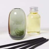 Mescente Luxe 100ml 200ml 500ml Diamant Bouteilles Rondes Loris Sola Fleurs Ambre Cristal Eyfel Parfum Reed Diffuseur Huile